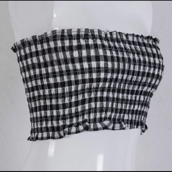 Gingham Crop Tube Top - Picture 7 of 7